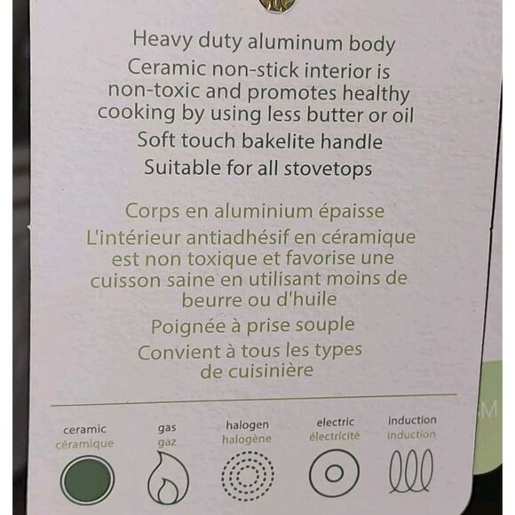 Masterclass Cookware Healthier Ceramic Coating Saucepan With Lid 1.2QT 6.5"Creme - Picture 10 of 11